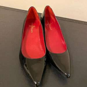 Cole Haan (Nike Air) Black Red Insole Patent Leather 2” Heel, Women’s Size 7B